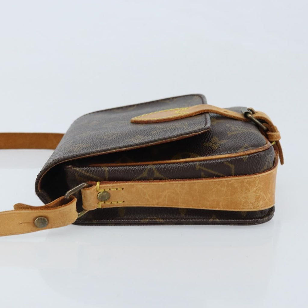 Louis Vuitton Cartouchiere Handbag Monogram Canvas Brown Canvas Shoulder Bag