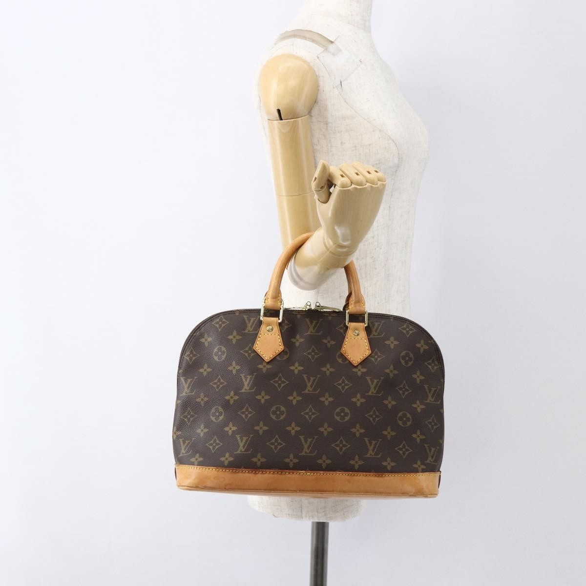 Louis Vuitton Alma Handbag Monogram Canvas Brown Canvas Handbag