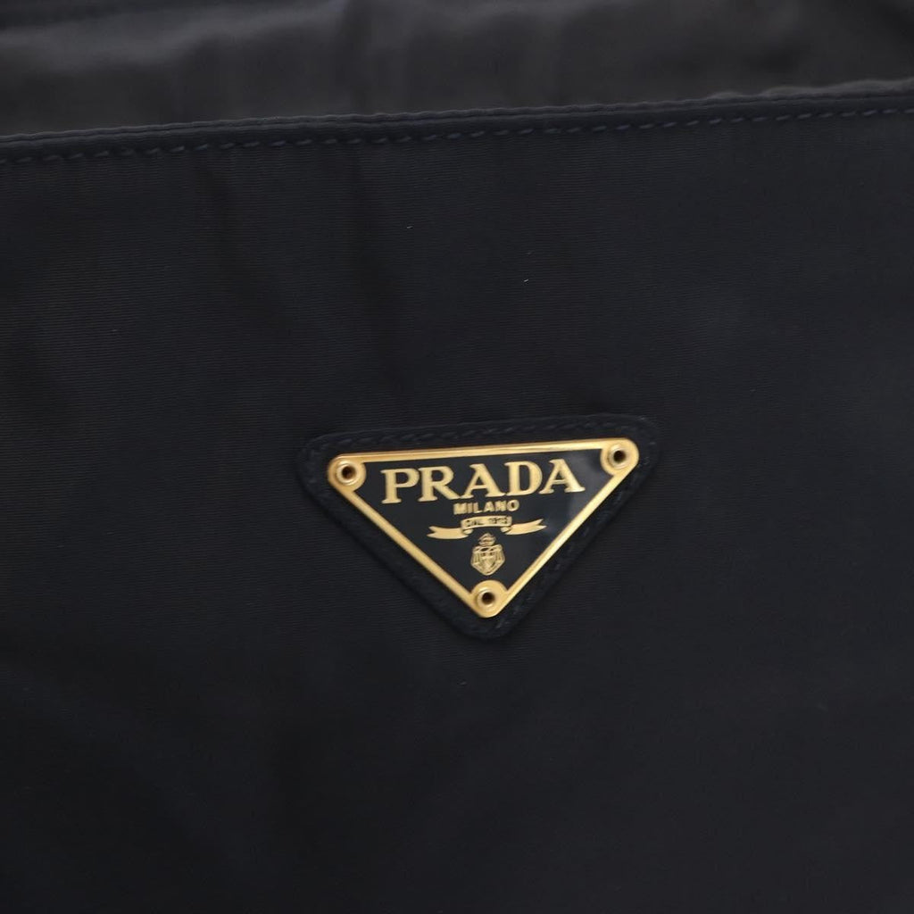 Prada Metal Handles Tote Tessuto Navy Nylon Tote Bag Bag