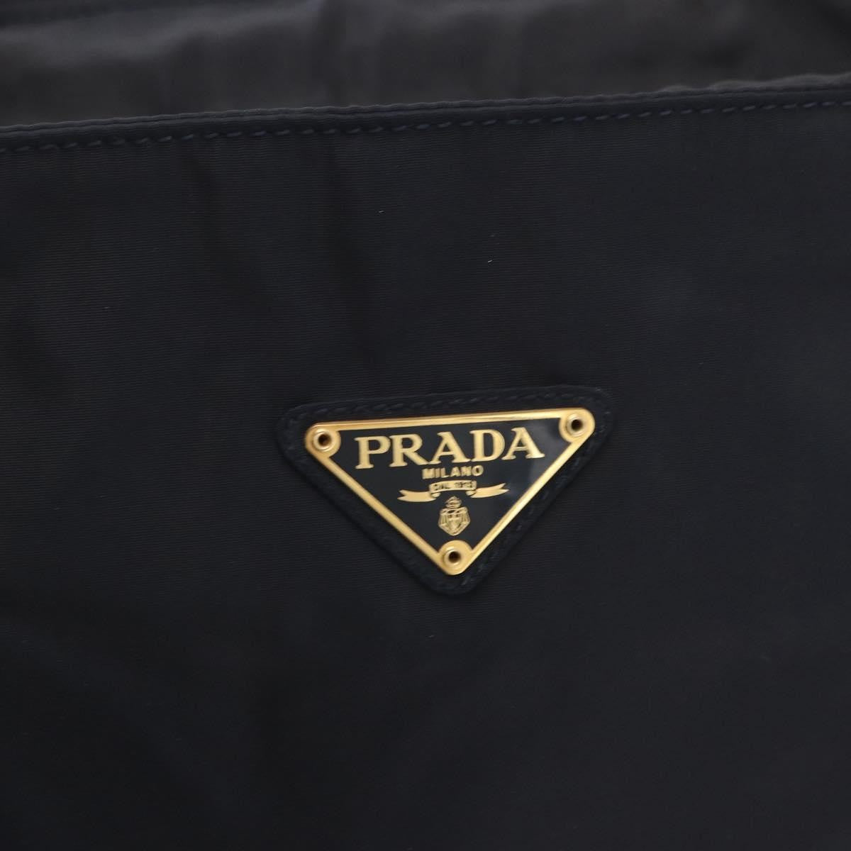 Prada Metal Handles Tote Tessuto Navy Nylon Tote Bag Bag