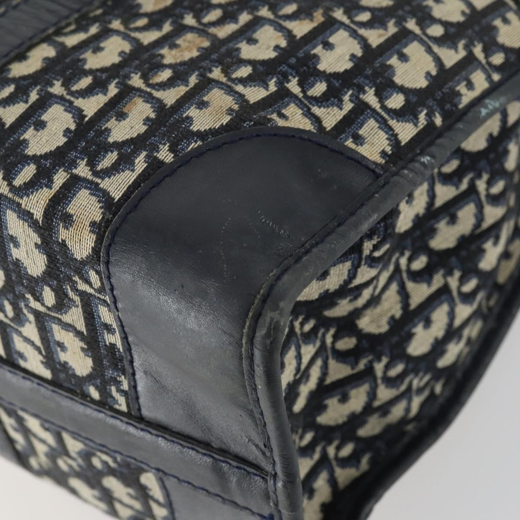 Christian Dior Vintage Trotter Boston Bag Canvas Navy Canvas Travel Bag Bag (Pre-Owned)