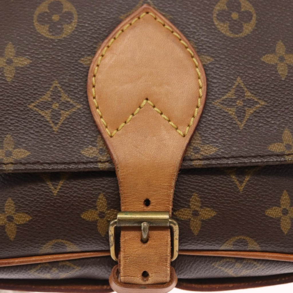 Louis Vuitton Cartouchiere Handbag Monogram Canvas Brown Canvas Shoulder Bag