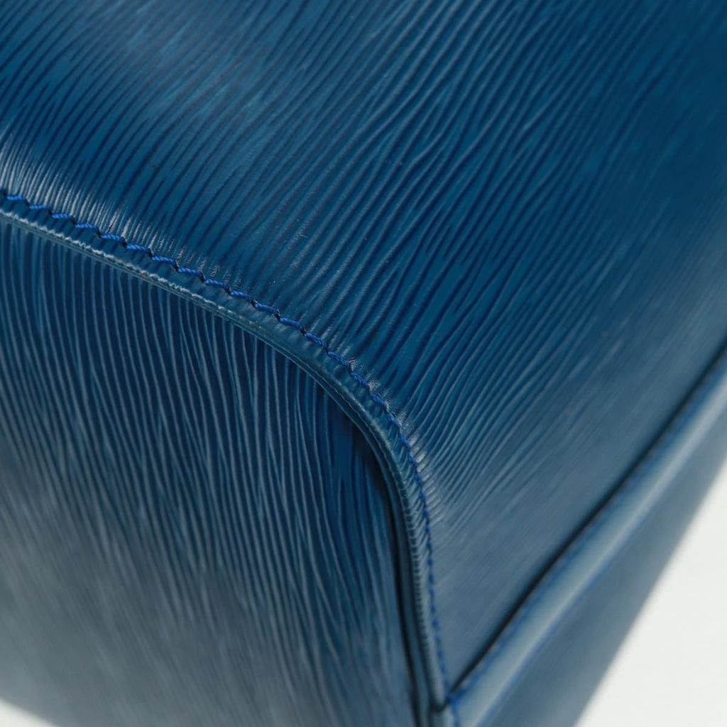 Louis Vuitton Keepall Bag Epi Leather Blue Leather Travel Bag