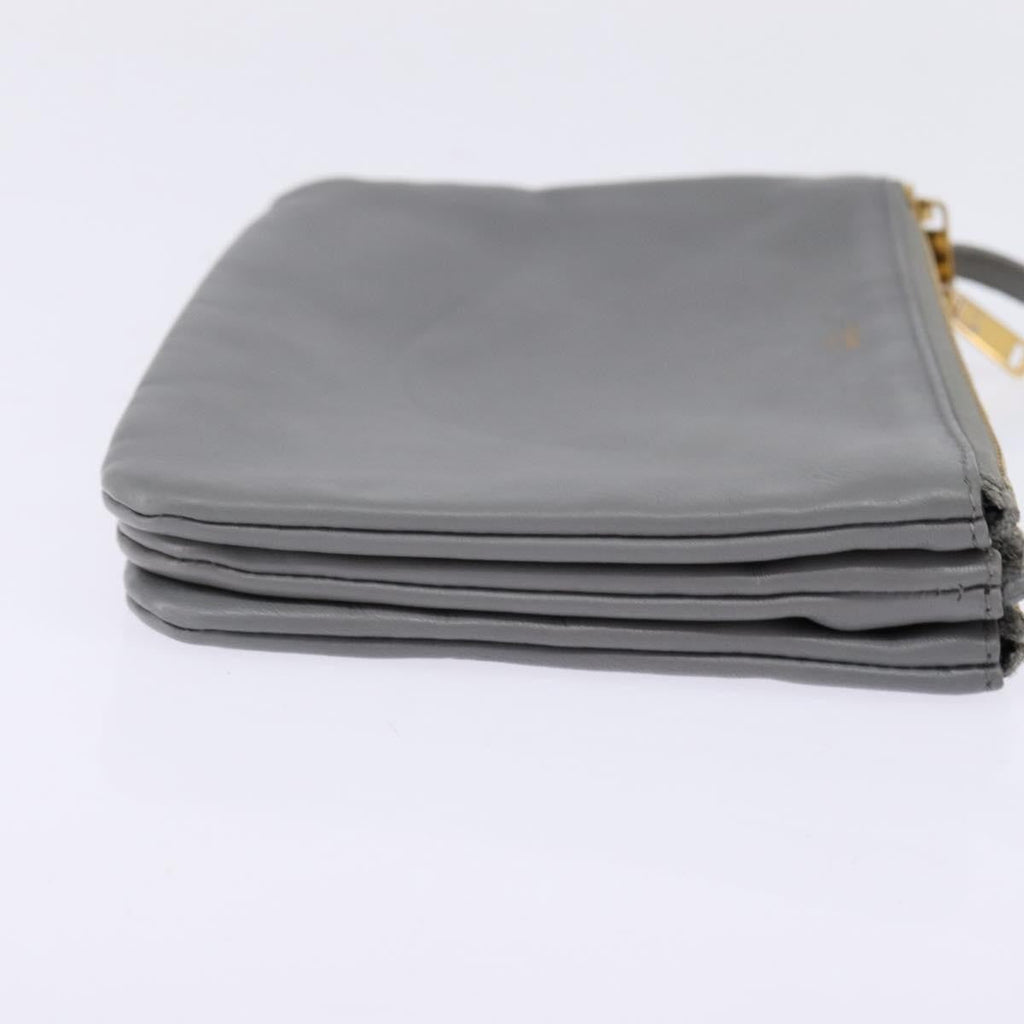 Celine Trio Crossbody Bag Leather Gray Leather Crossbody Bag Bag