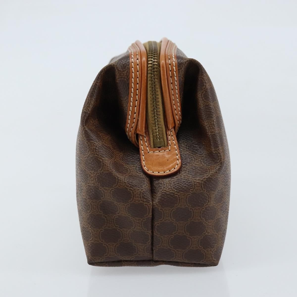 Celine Macadam Pochette Canvas And Leather Brown Canvas Clutche & Pouche Bag