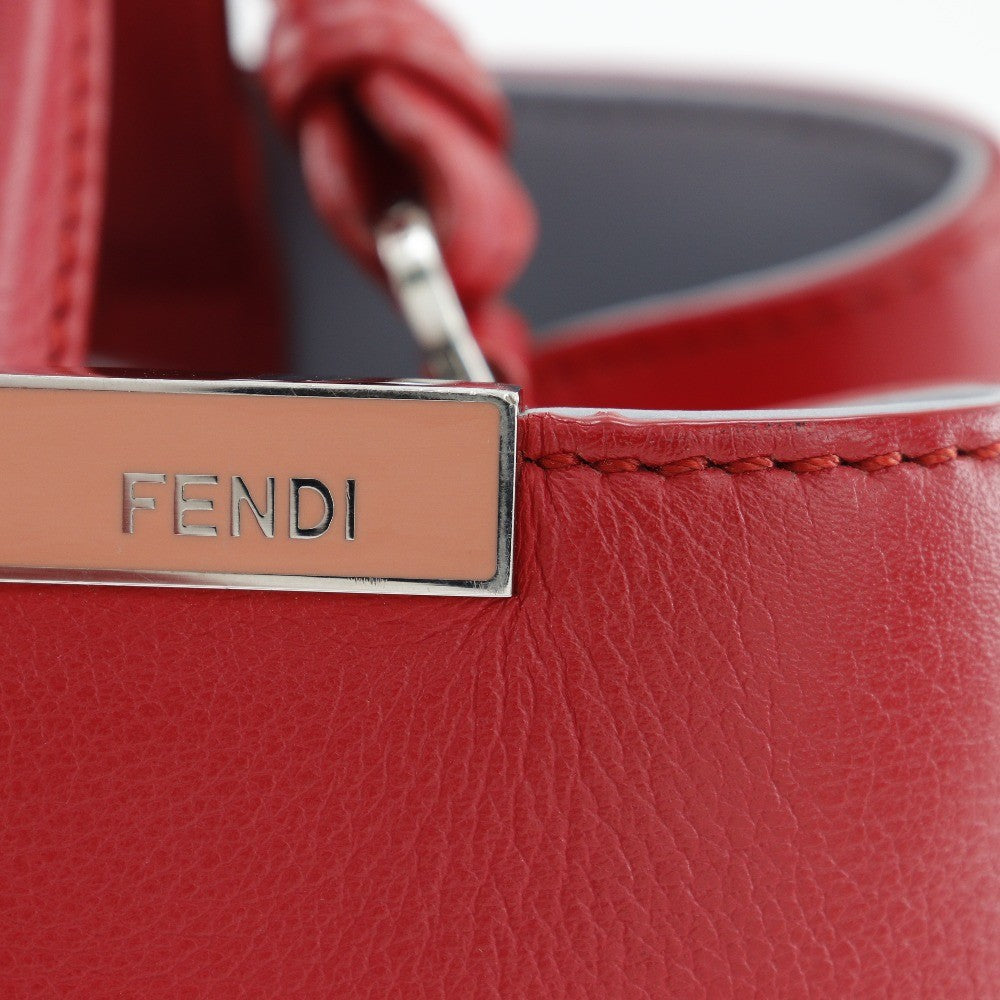 Fendi 2Jours Bag Leather Red Calfskin Tote Bag Bag