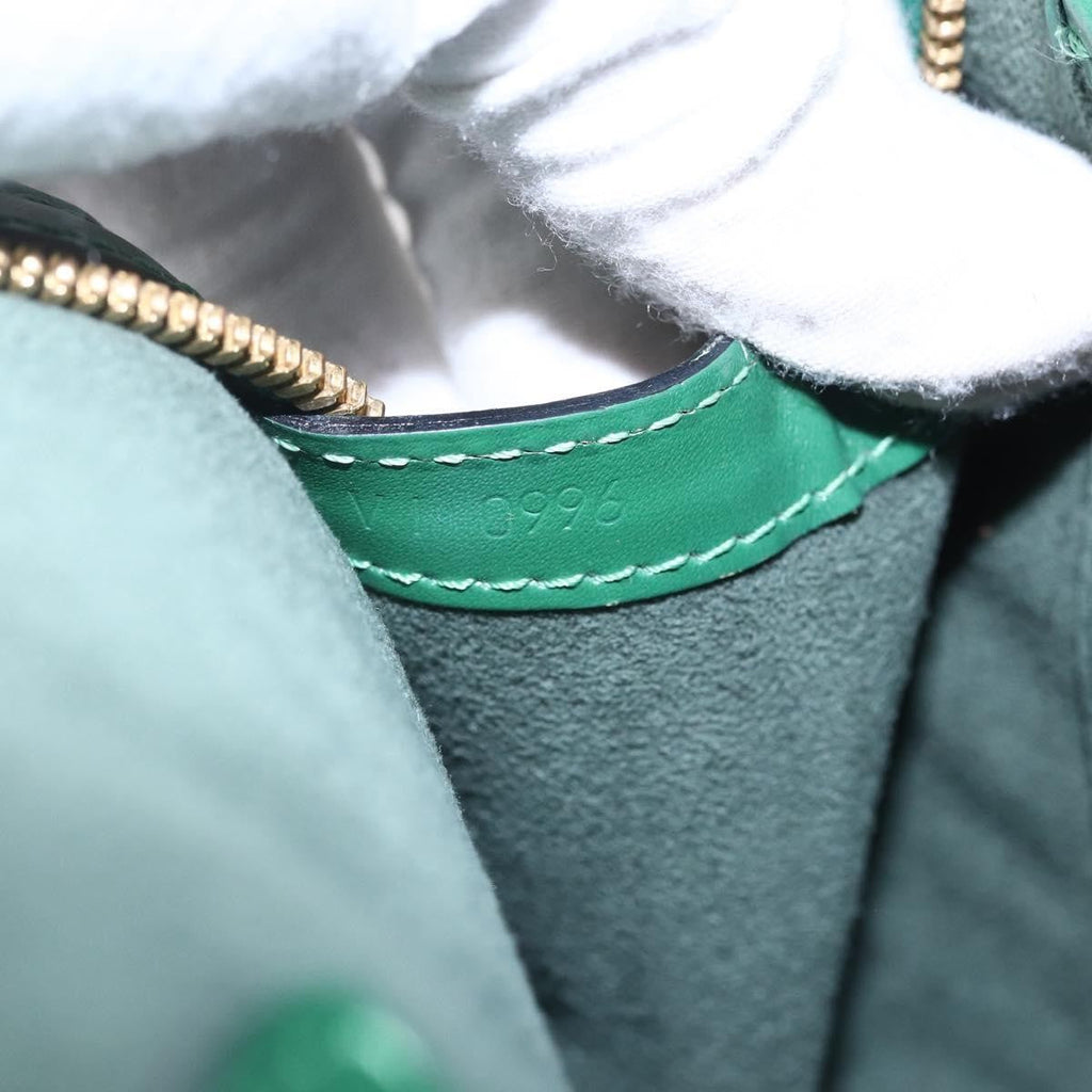 Louis Vuitton Lussac Handbag Epi Leather Green Leather Shoulder Bag