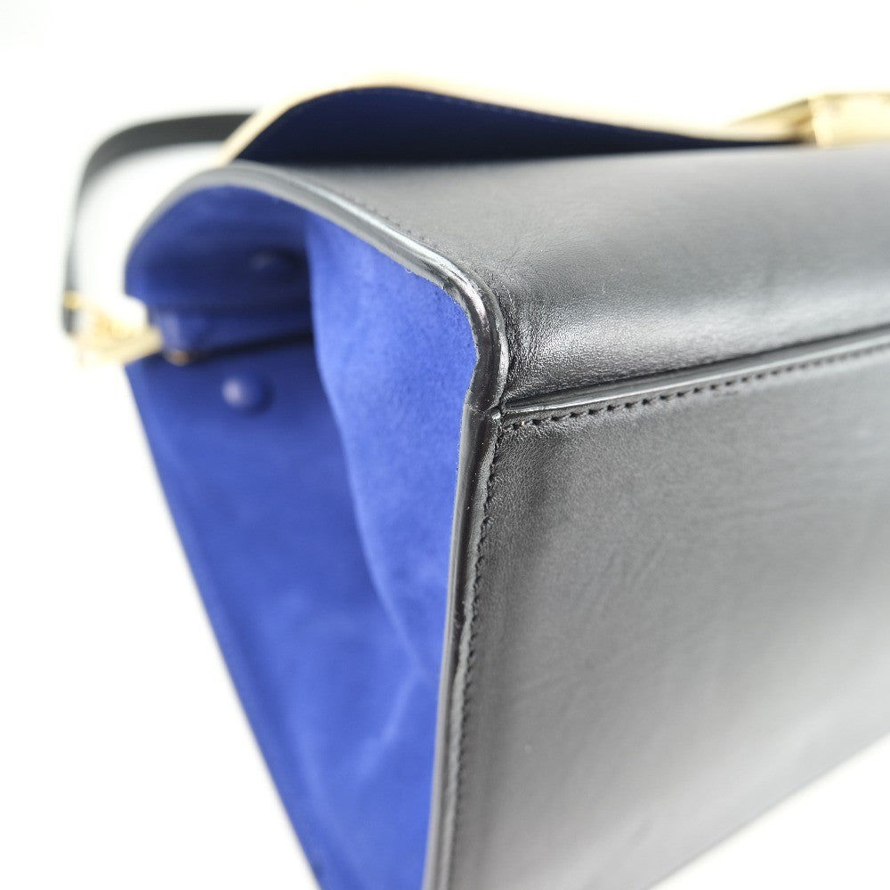 Celine Trapeze Bag Leather With Suede Black Leather Bag