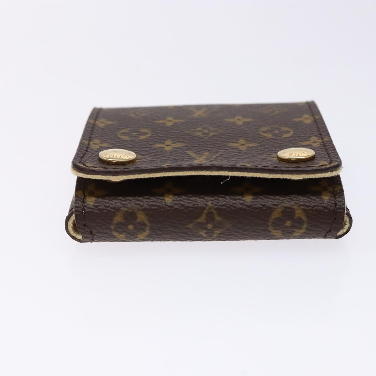Louis Vuitton Case Jewelry Box Canvas Brown Canvas Wallets Accessory