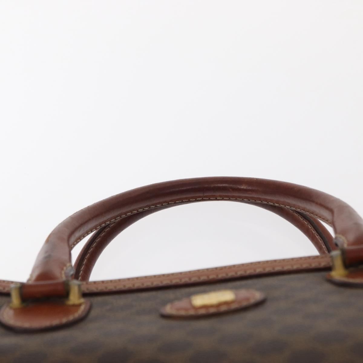 Celine Vintage Macadam Handbag Canvas And Leather Brown Canvas Handbag
