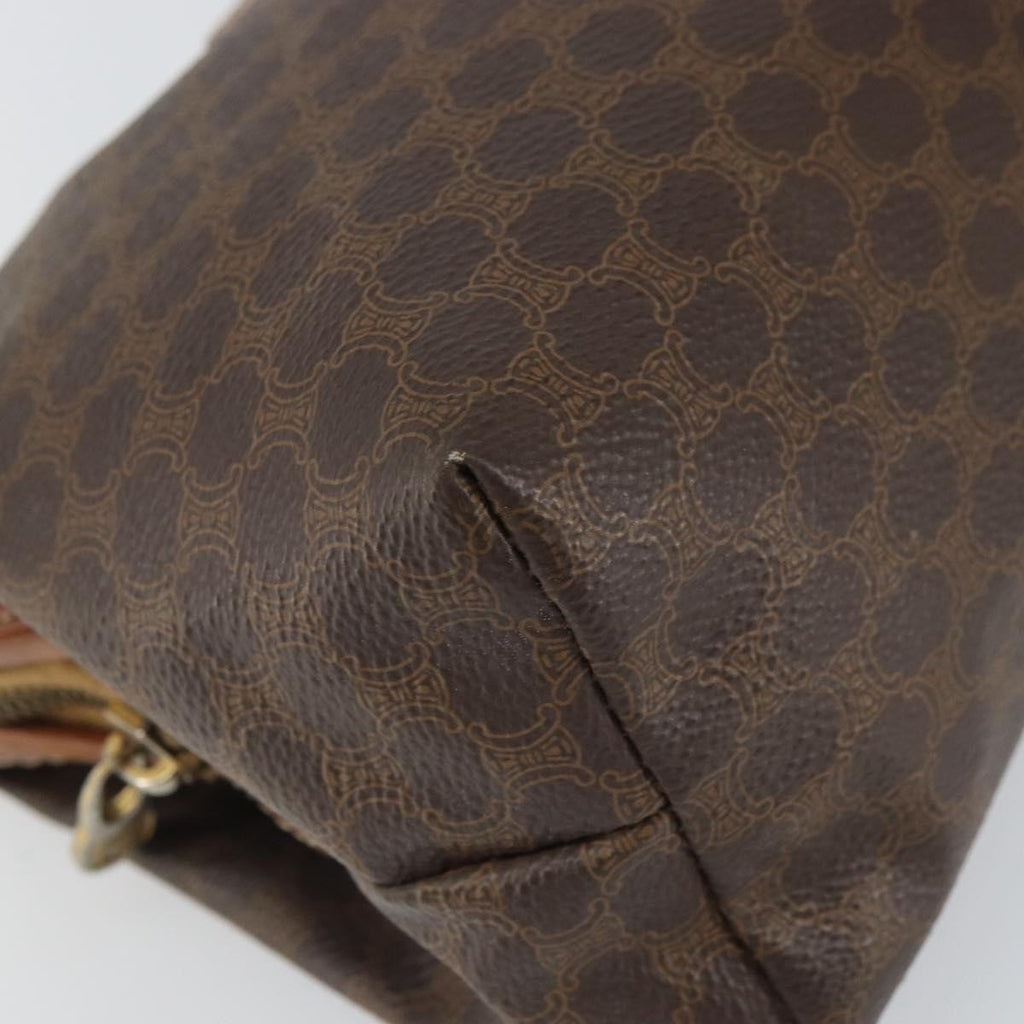 Celine Macadam Pochette Canvas And Leather Brown Canvas Clutche & Pouche Bag