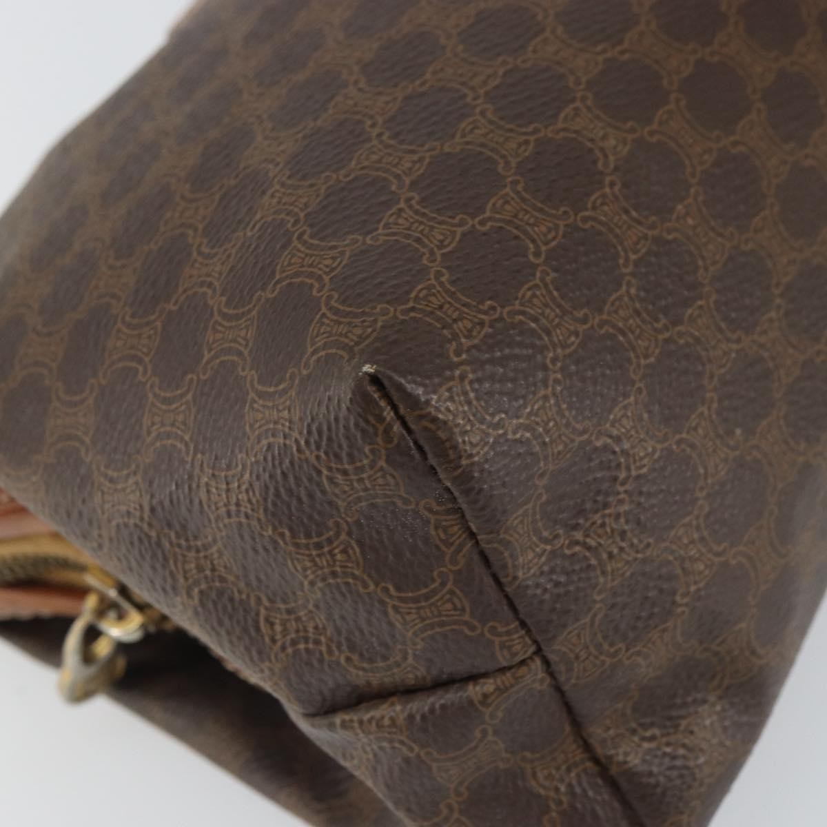 Celine Macadam Pochette Canvas And Leather Brown Canvas Clutche & Pouche Bag