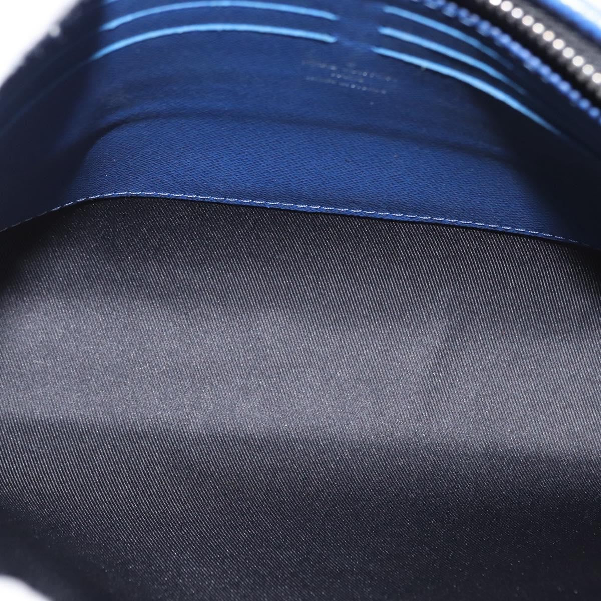 Louis Vuitton Pochette Voyage Taiga Leather Blue Leather Clutche & Pouche Bag
