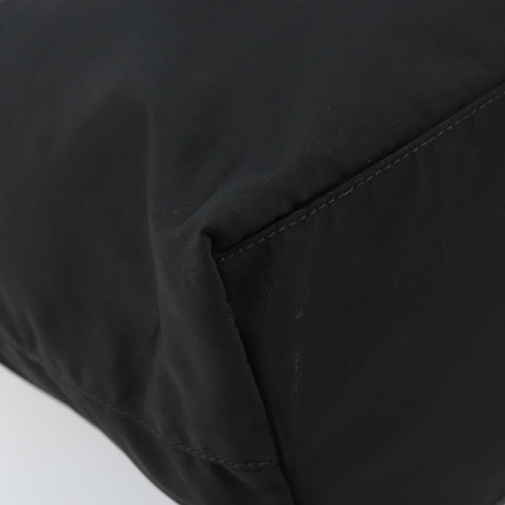 Prada Vintage Zip Tote Tessuto Black Nylon Tote Bag Bag