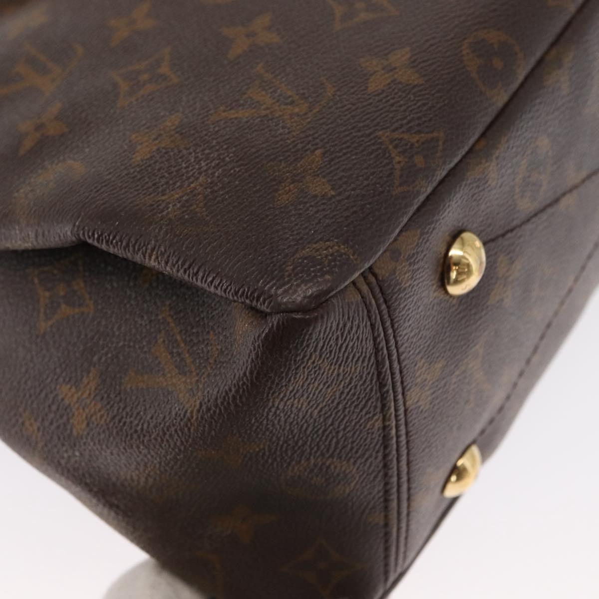 Louis Vuitton Pallas Tote Monogram Canvas With Leather Brown Canvas Tote Bag