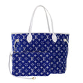 Louis Vuitton Neverfull Nm Tote Lv Match Monogram Jacquard Velvet Blue Velvet Tote Bag