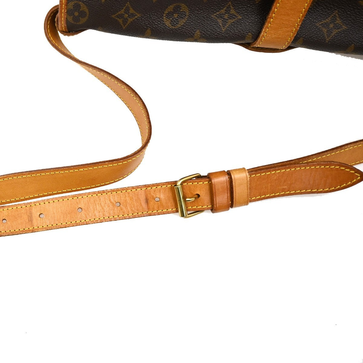Louis Vuitton Saumur Handbag Monogram Canvas Brown Canvas Shoulder Bag