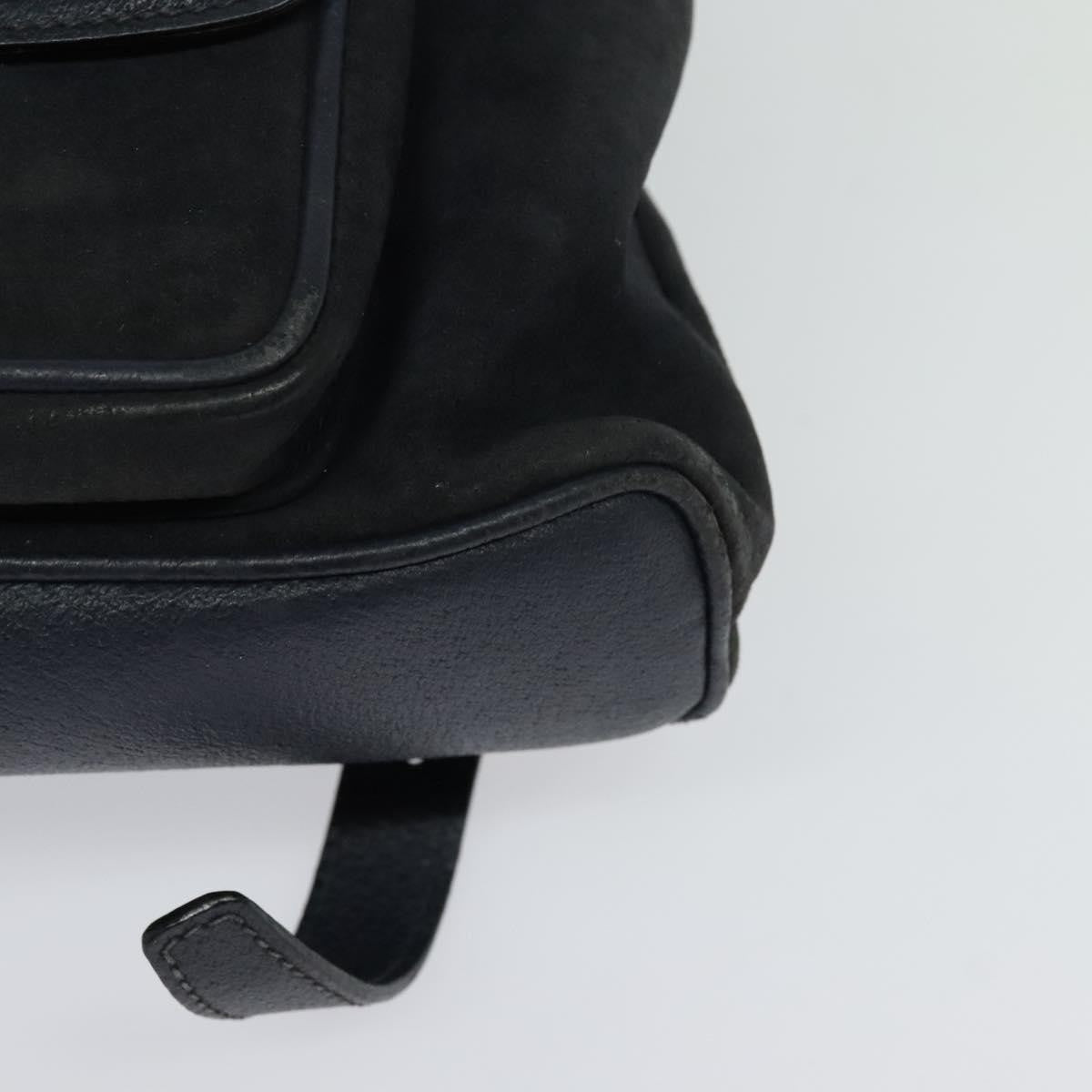 Gucci Gucci Bamboo Backpack Daim Navy Suede Backpack Bag (Pre-Owned)