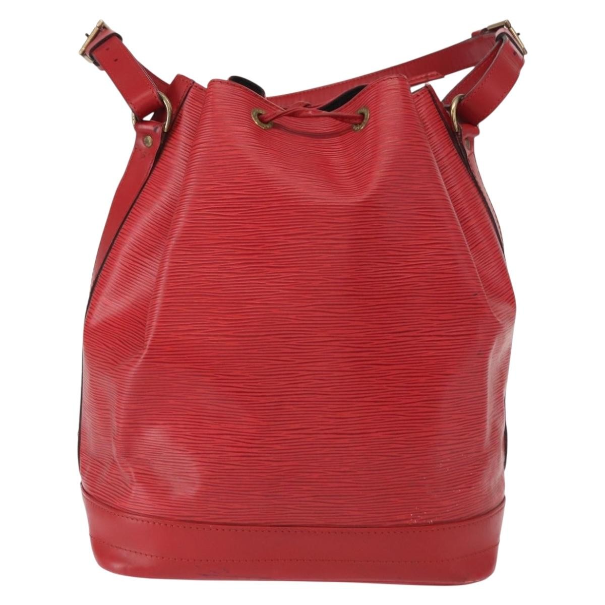 Louis Vuitton Noe Handbag Epi Leather Red Leather Shoulder Bag
