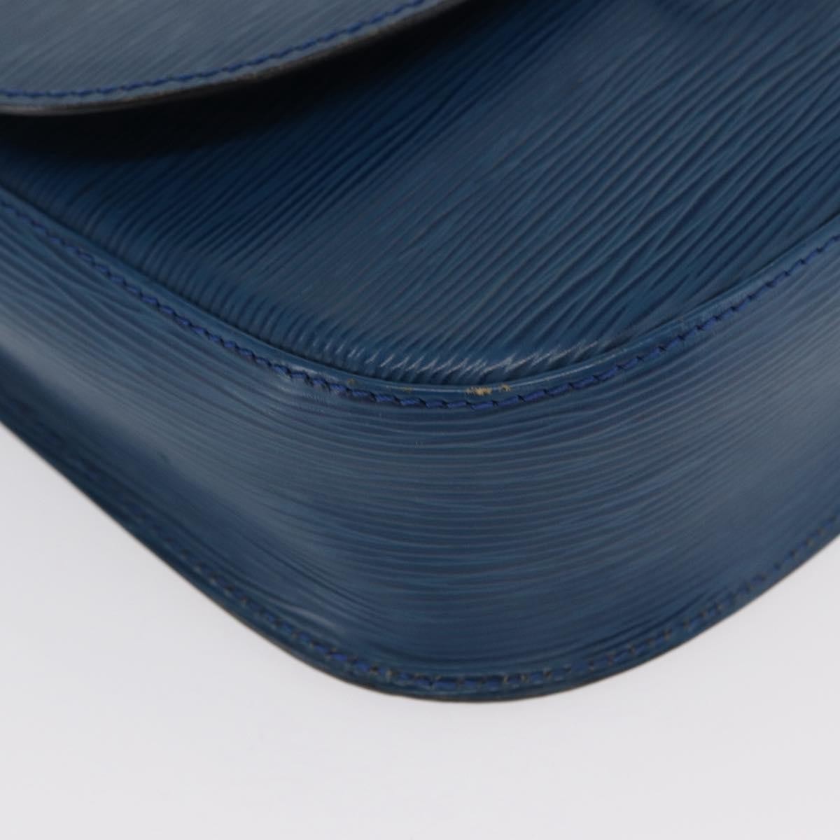 Louis Vuitton Saint Cloud Handbag Epi Leather Blue Leather Shoulder Bag