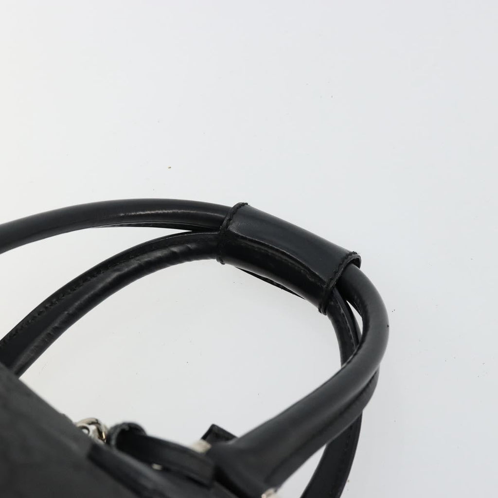 Gucci Duffle Bag Jumbo Gg Embossed Leather Black Pvc Handbag (Pre-Owned)