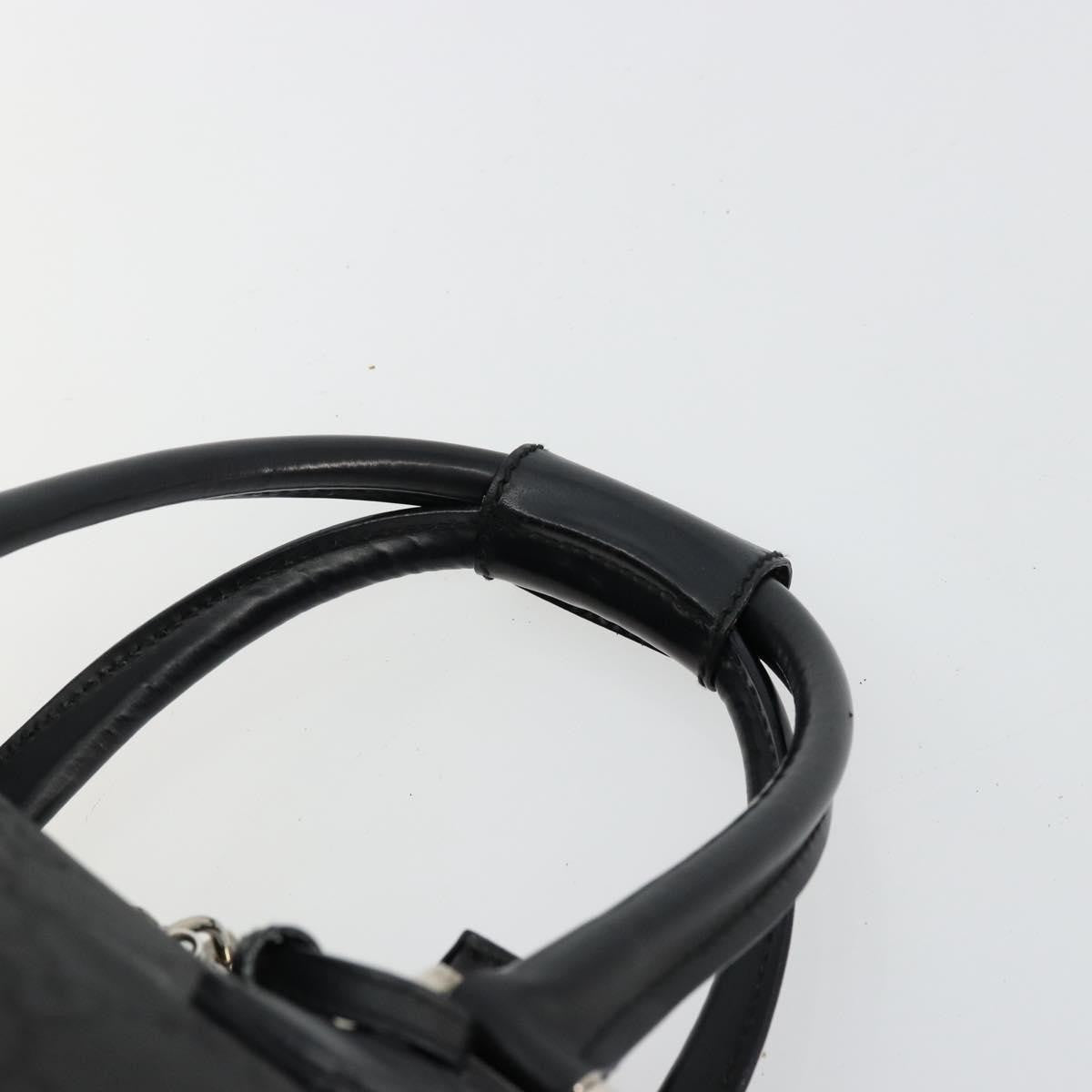 Gucci Duffle Bag Jumbo Gg Embossed Leather Black Pvc Handbag (Pre-Owned)