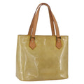 Louis Vuitton Houston Handbag Monogram Vernis Beige Patent_Leather Handbag