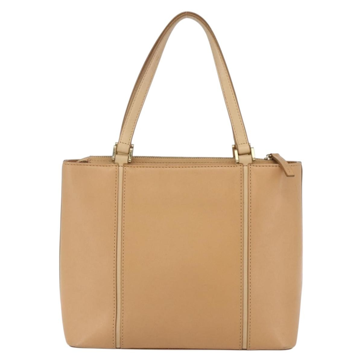 Burberry Vintage Handbag Leather Beige Leather Handbag
