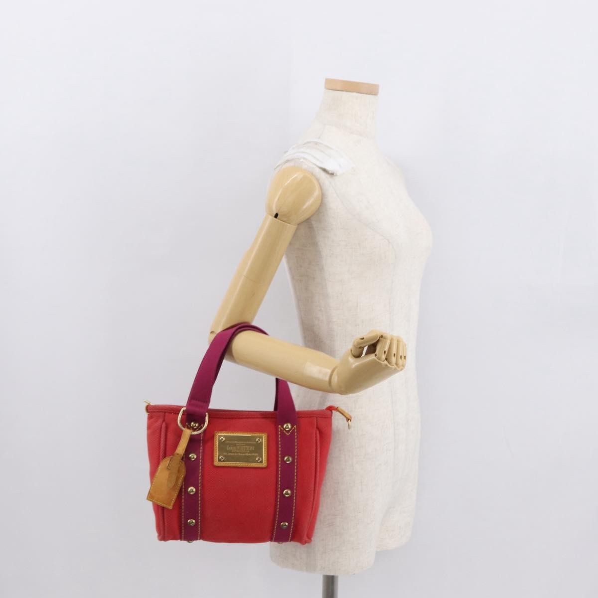 Louis Vuitton Antigua Tote Canvas Red Canvas Tote Bag