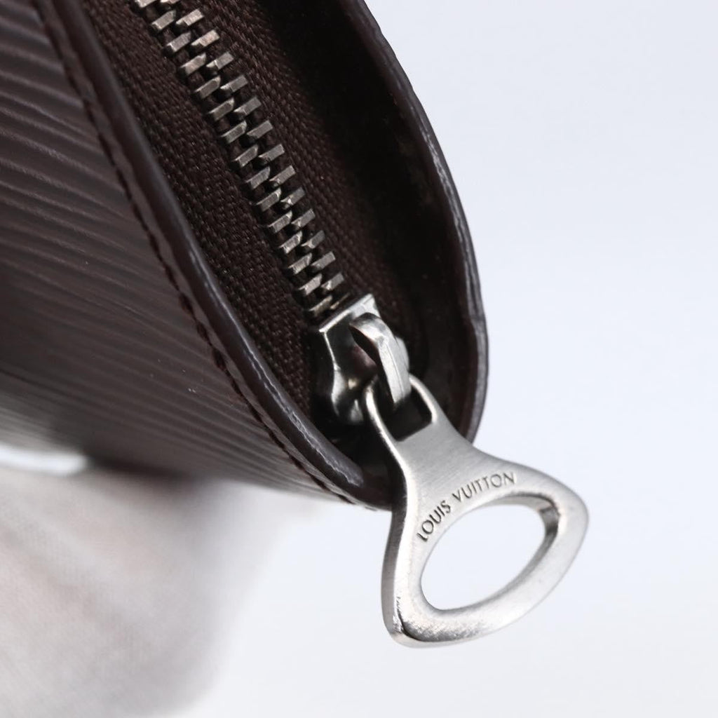 Louis Vuitton Demi Lune Coin Purse Epi Leather Brown Leather Wallets Accessory