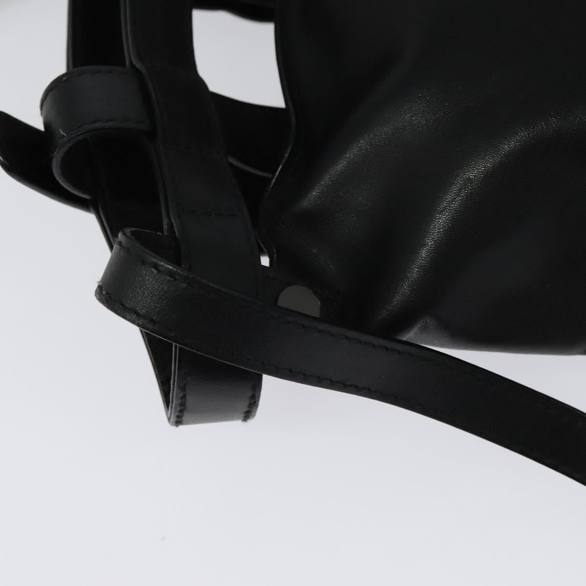 Bottega Veneta Utility Waist Bag Leather With Intrecciato Black Leather Shoulder Bag Bag