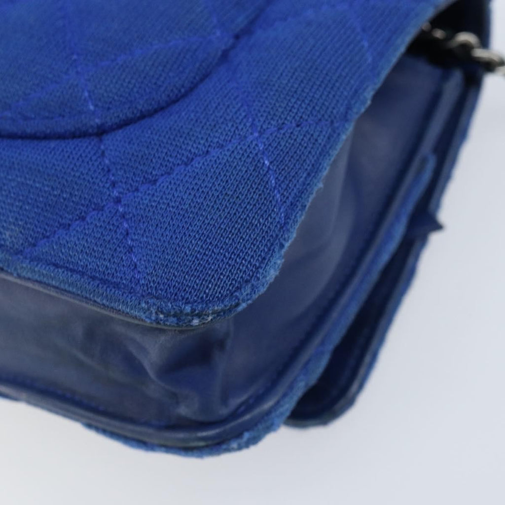 Chanel Wallet On Chain Canvas Navy Canvas Shoulder Bag Bag