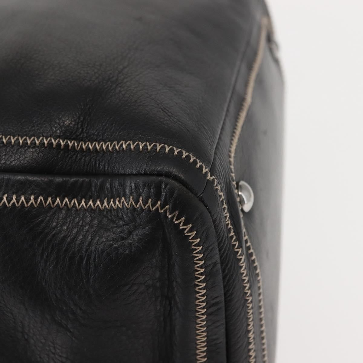 Chanel Cc Bowler Quilted Caviar Black Leather Handbag