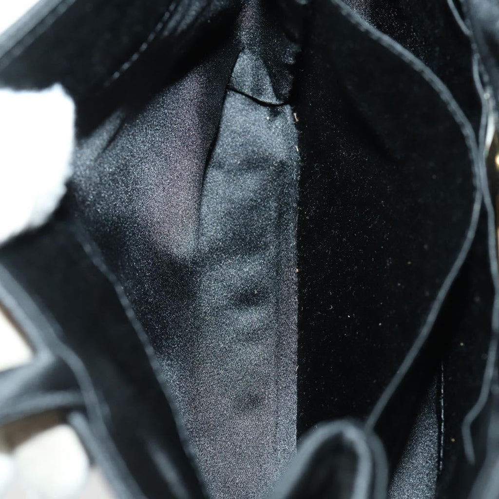 Bottega Veneta Intrecciato Handbag Satin Black Satin Handbag