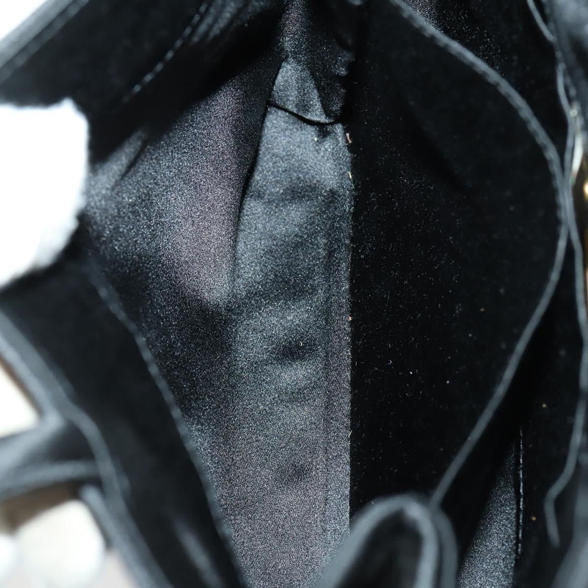 Bottega Veneta Intrecciato Handbag Satin Black Satin Handbag