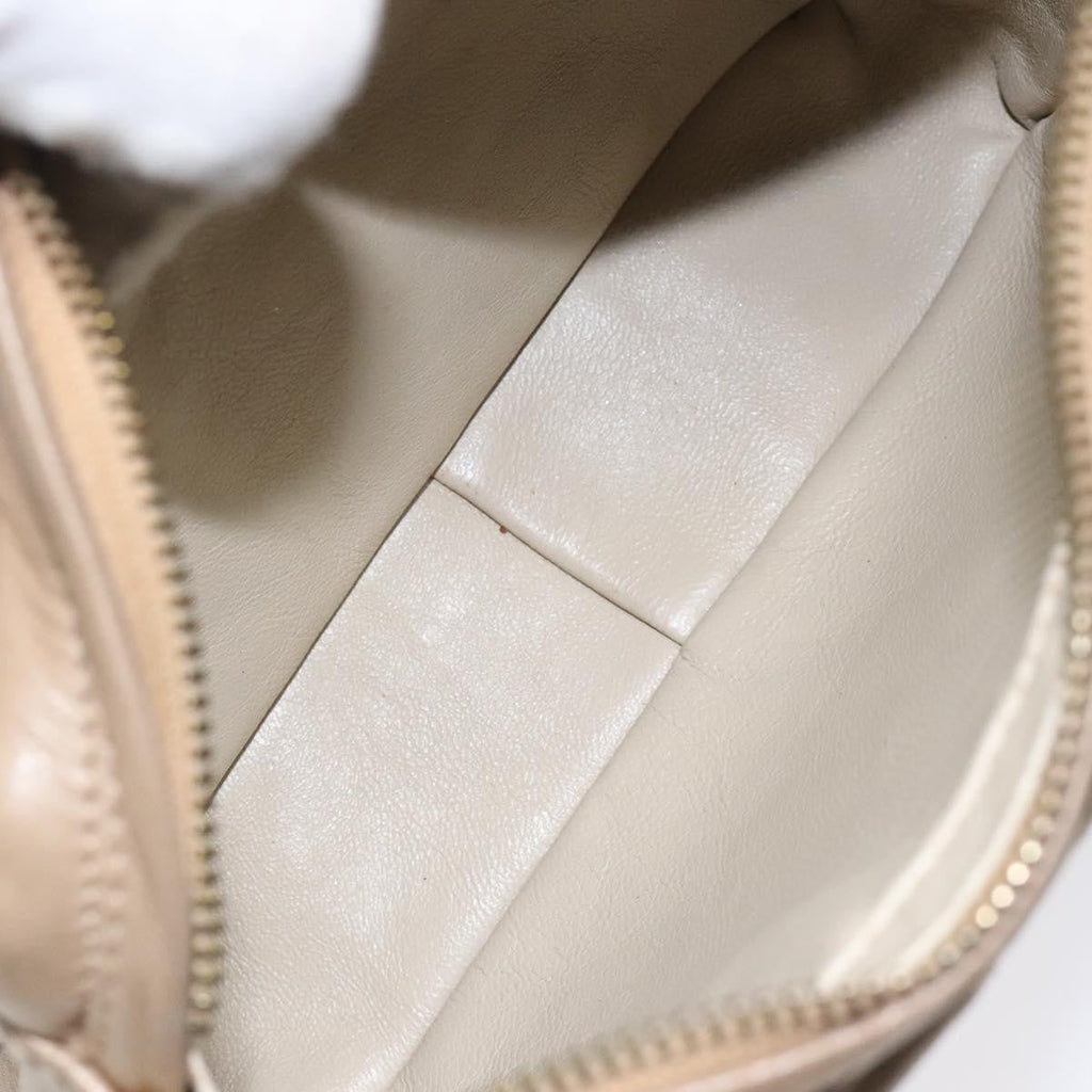 Chanel Vintage Diamond Cc Camera Bag Quilted Leather Beige Leather Shoulder Bag Bag