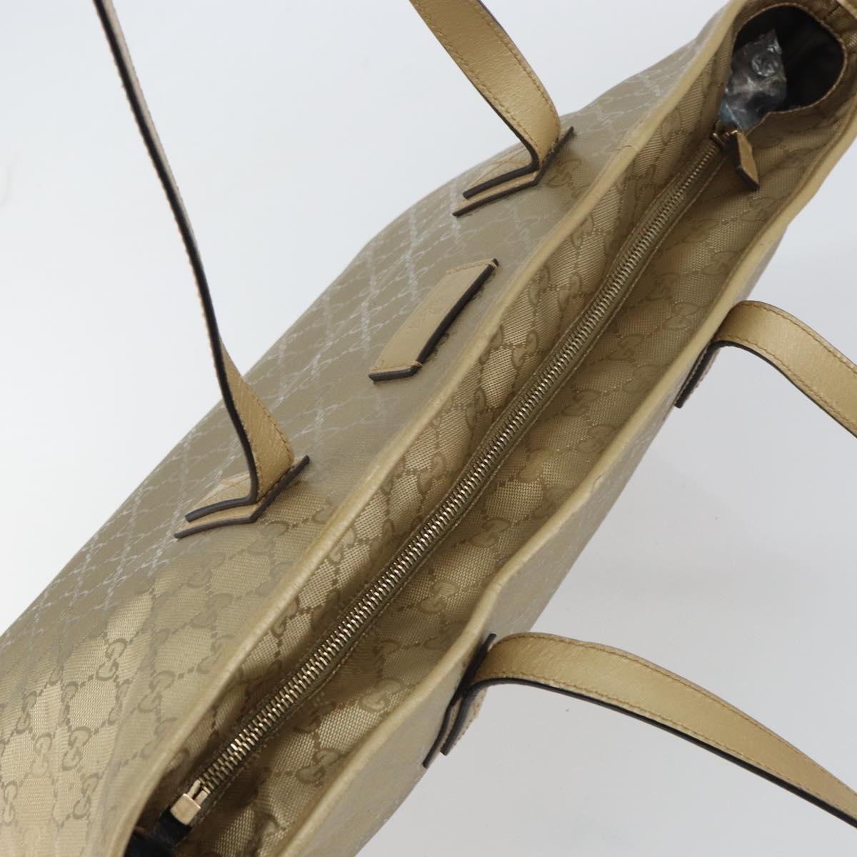 Gucci Plus Tote Gg Imprime Gold Pvc Tote Bag Bag (Pre-Owned)