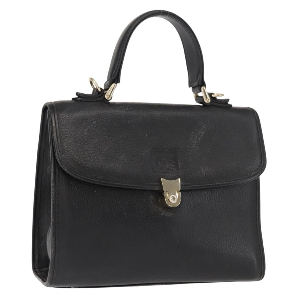 Burberry Vintage Handbag Leather Black Leather Handbag