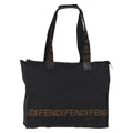 Fendi Vintage Convertible Logo Weekender Nylon Black Nylon Tote Bag Bag