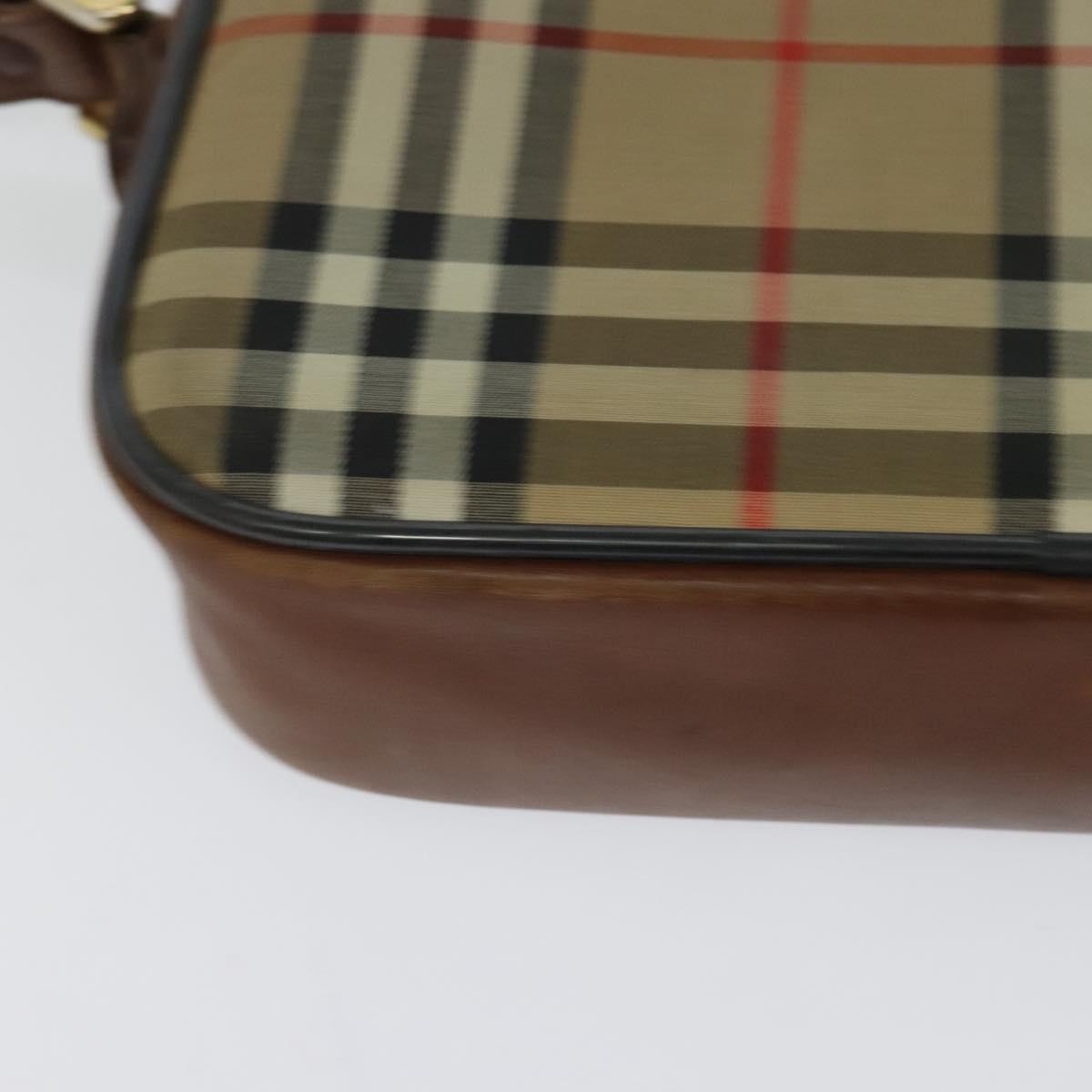 Burberry Camera Bag Vintage Check Canvas Beige Canvas Shoulder Bag