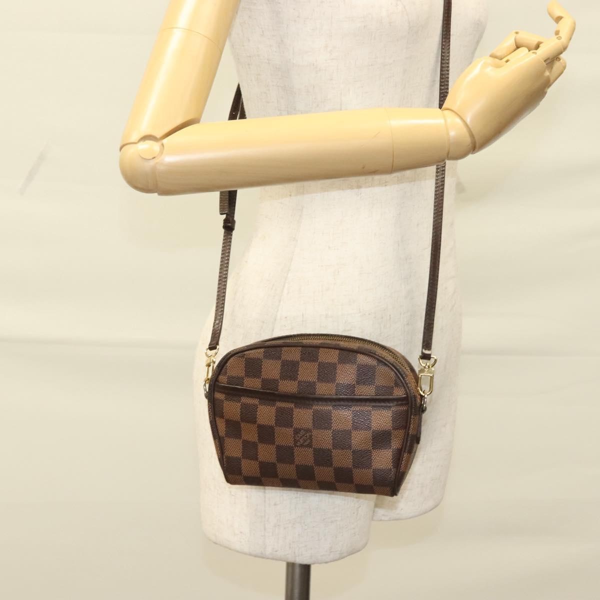 Louis Vuitton Ipanema Handbag Damier Brown Canvas Shoulder Bag