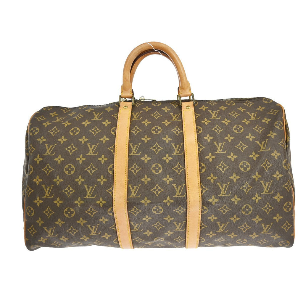 Louis Vuitton Keepall Bag Monogram Canvas Brown Canvas Travel Bag