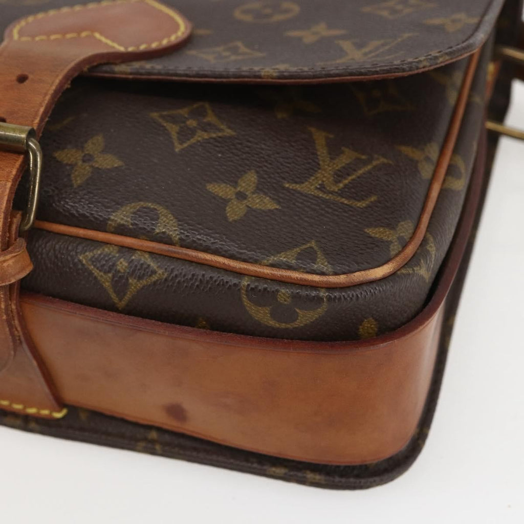 Louis Vuitton Cartouchiere Handbag Monogram Canvas Brown Canvas Shoulder Bag