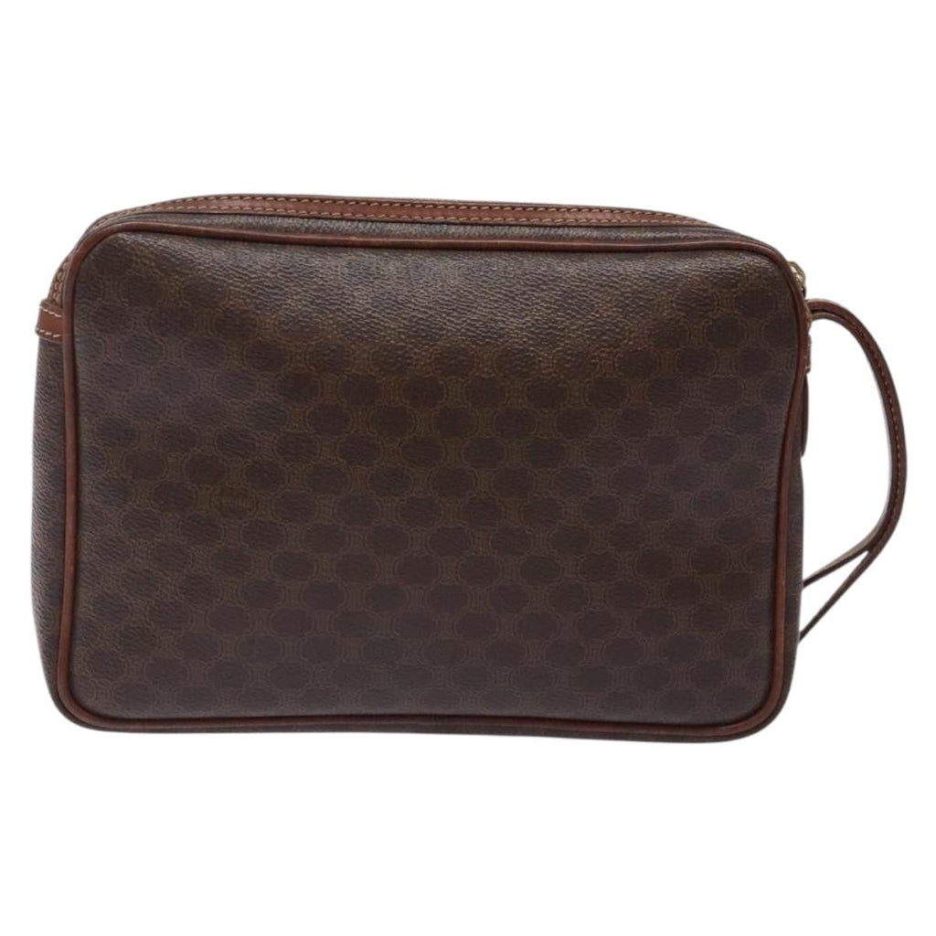 Celine Macadam Pochette Classic Brown Pvc Clutche & Pouche Bag