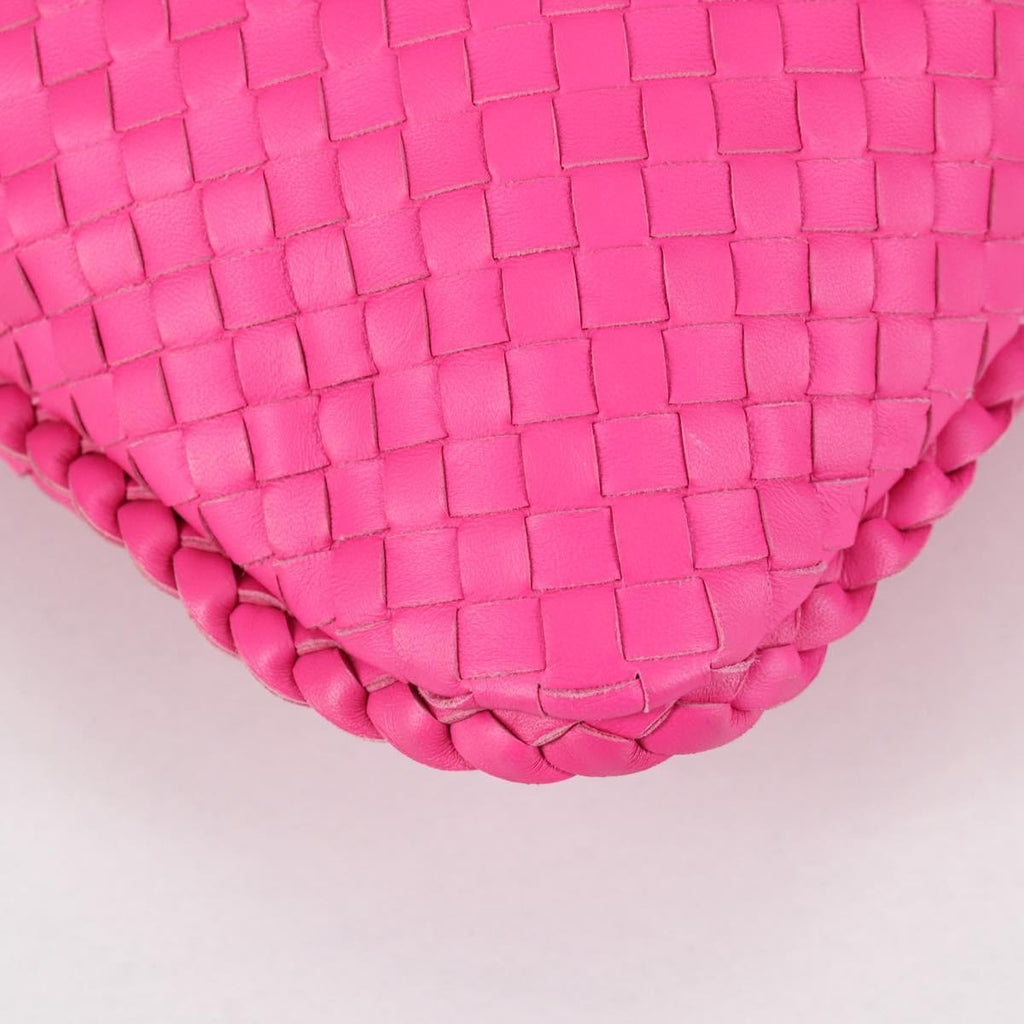 Bottega Veneta Veneta Hobo Intrecciato Nappa Pink Leather Bag