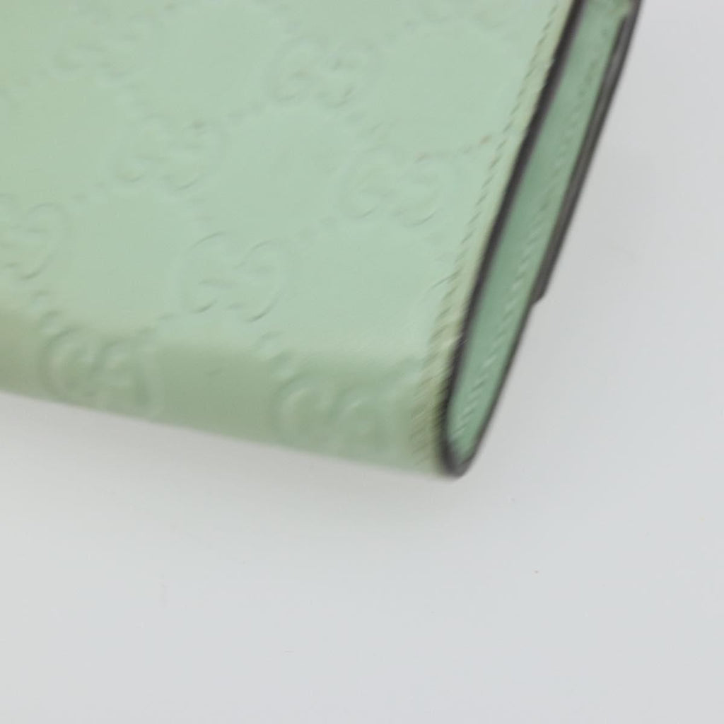 Gucci Guccissima Wallet Motif Gg Green Leather Wallets Accessory (Pre-Owned)