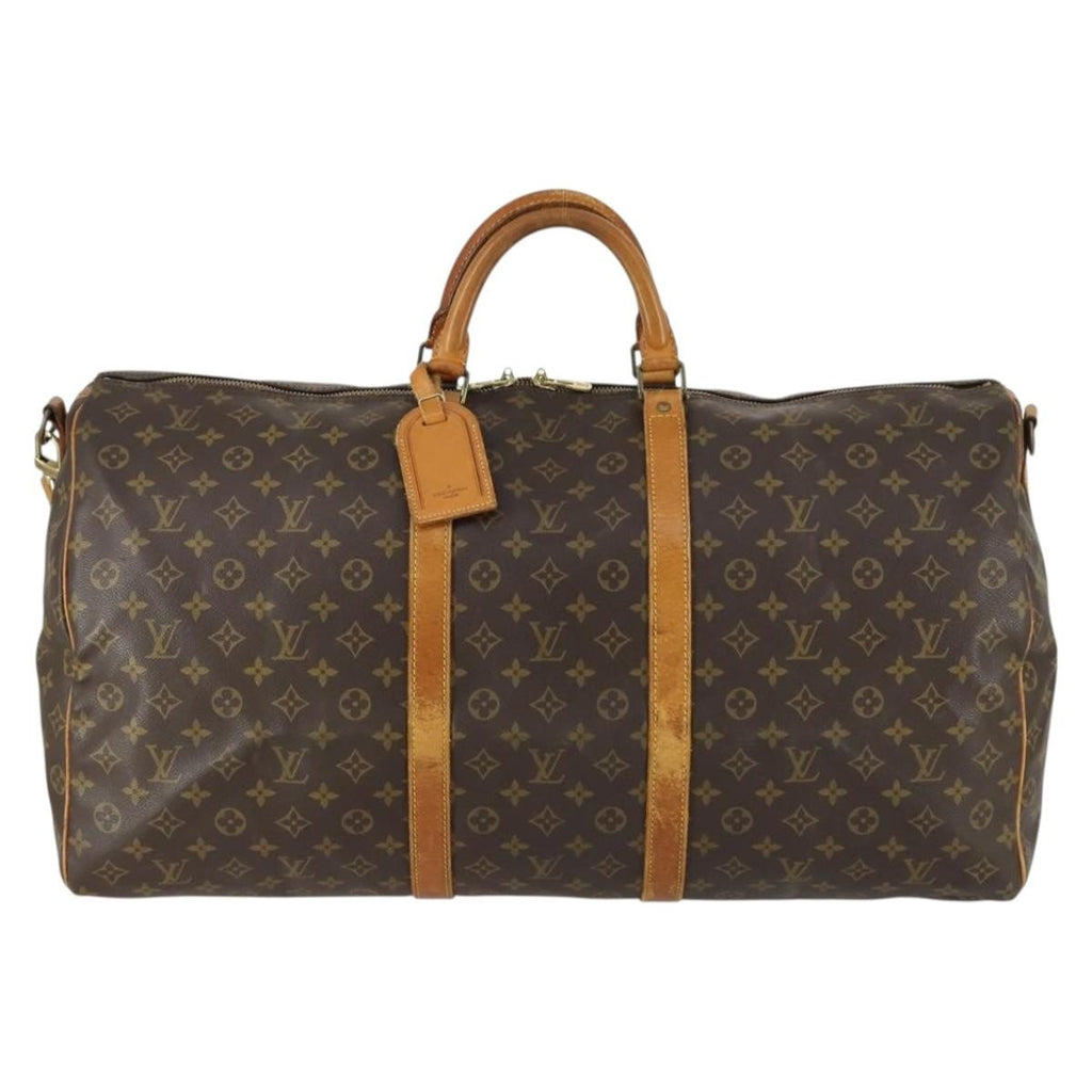 Louis Vuitton Keepall Bandouliere Bag Monogram Canvas Brown Canvas Travel Bag
