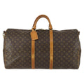 Louis Vuitton Keepall Bandouliere Bag Monogram Canvas Brown Canvas Travel Bag