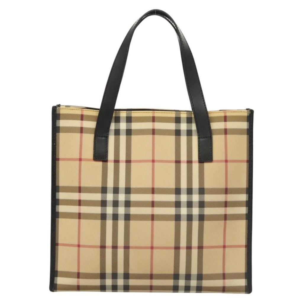 Burberry Nova Check Tote Canvas Check Pattern Beige Canvas Tote Bag