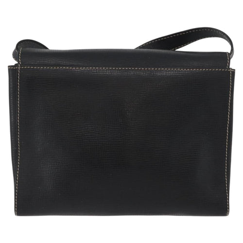 Celine Circle Logo Shoulder Bag Leather Black Leather Shoulder Bag Bag